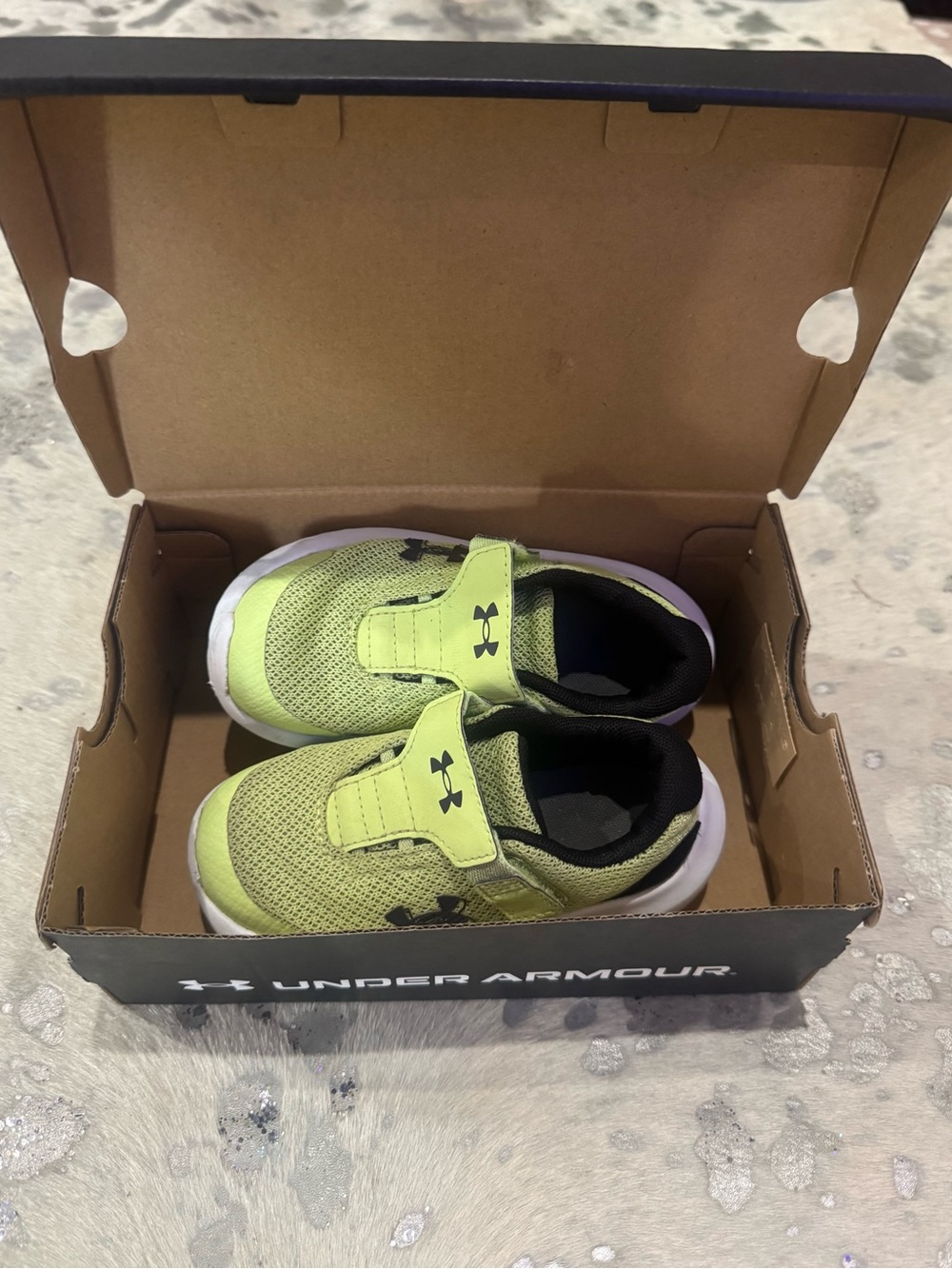 Under Armour Kids Neon Green Slip-On Athletic Sneakers